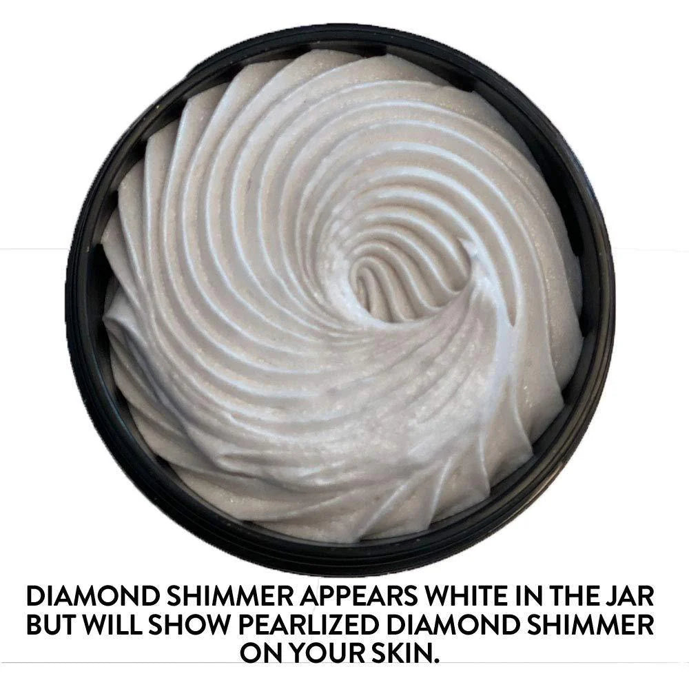 Subtle Level 1 Diamond Shimmer Organic Whipped Body Butter Moisturizing 4.0 Oz