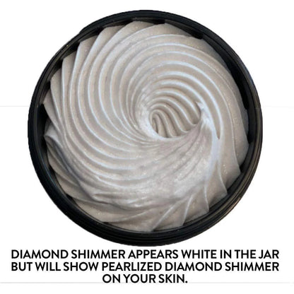 Subtle Level 1 Diamond Shimmer Organic Whipped Body Butter Moisturizing 4.0 Oz