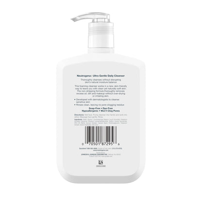 (2 Pack)  Fragrance Free Ultra Gentle Foaming Face Wash, 12 Fl. Oz